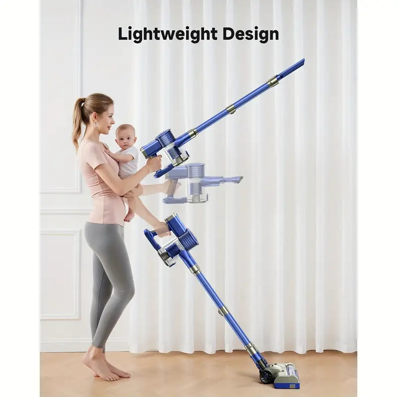 Cordless Vacuum Cleaner, 4-in-1 Rechargeable Stick & Handheld, Lightweight Design For Home, Hardwood Floors, Carpets, Pet Hair
