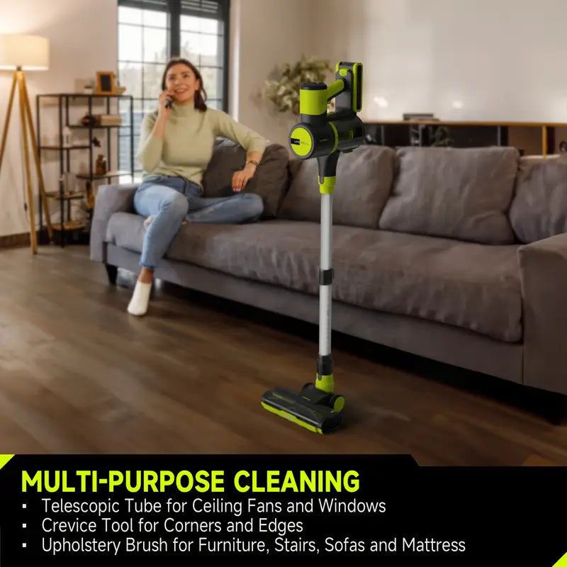 Cordless Vacuum Cleaner, 4-in-1 Rechargeable Stick & Handheld, Lightweight Design For Home, Hardwood Floors, Carpets, Pet Hair