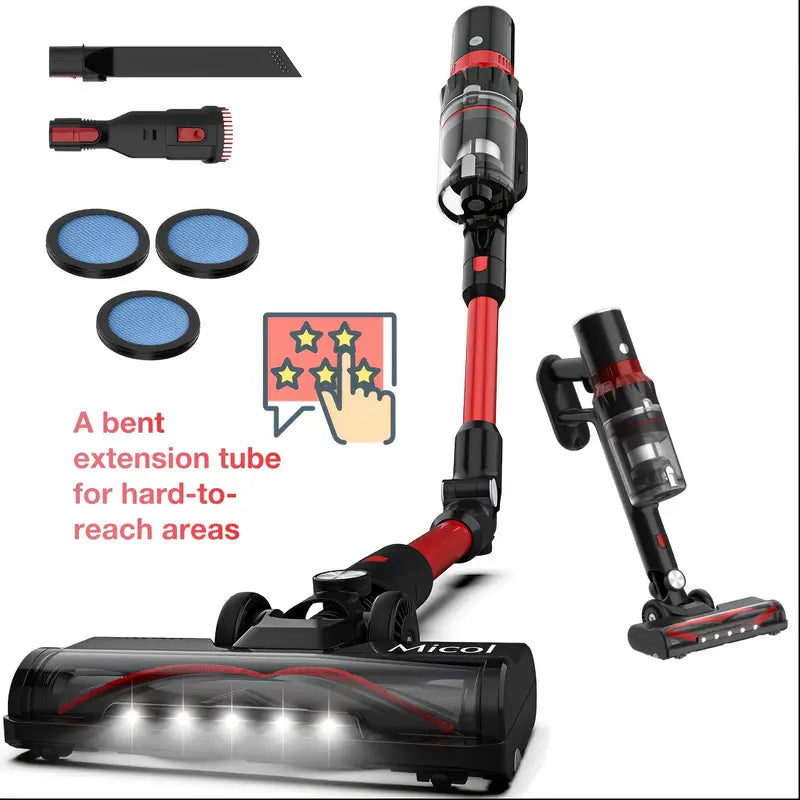 Cordless Vacuum Cleaner, 4-in-1 Rechargeable Stick & Handheld, Lightweight Design For Home, Hardwood Floors, Carpets, Pet Hair