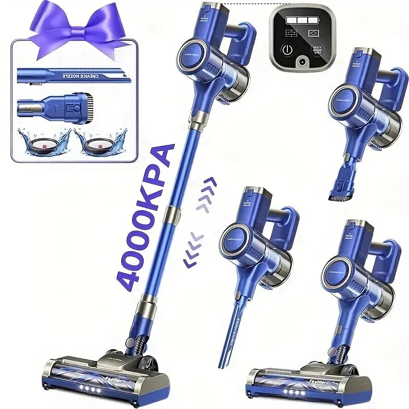 Cordless Vacuum Cleaner, 4-in-1 Rechargeable Stick & Handheld, Lightweight Design For Home, Hardwood Floors, Carpets, Pet Hair